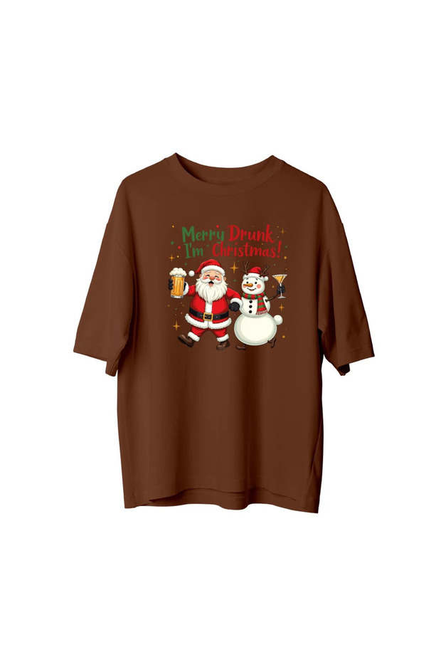 Merry Drunk I'M Christmas - Oversized T-Shirt