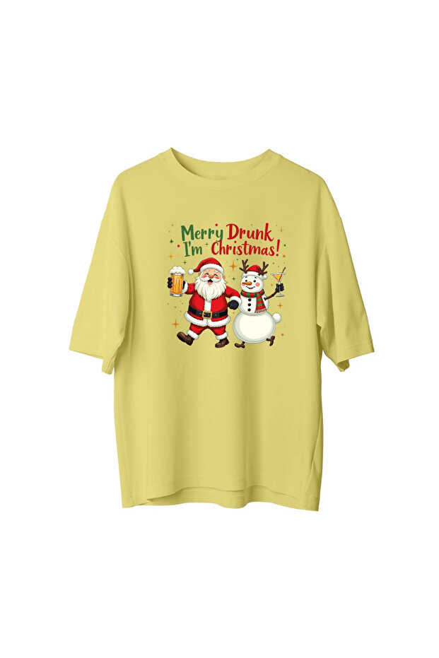تي شيرت Merry Drunk I'm Christmas - قصة فضفاضة
