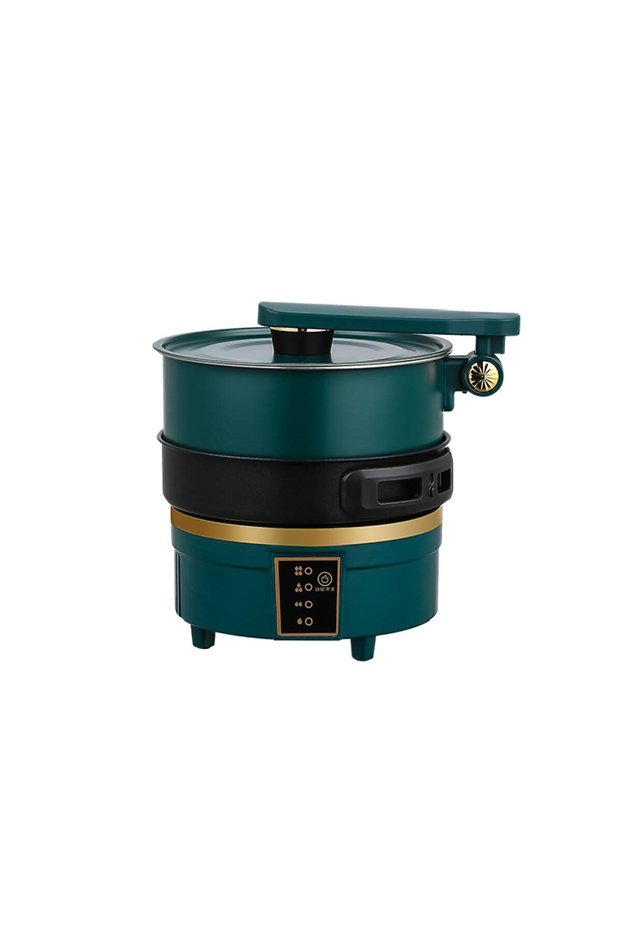 2-in-1 Portable Electric Cooker Hot Pot & Frying Pan 750W Non-Stick 2L Stainless Steel