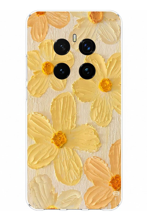 حافظة سيليكون متوافقة مع هاتف Honor Magic 7 PRO بلون Sun's Touch Yellow Daisy مطبوع