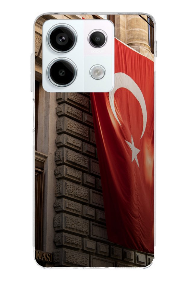 Redmi Note 13 Pro 5g Compatible Giant Turkish Flag Printed Silicone Case