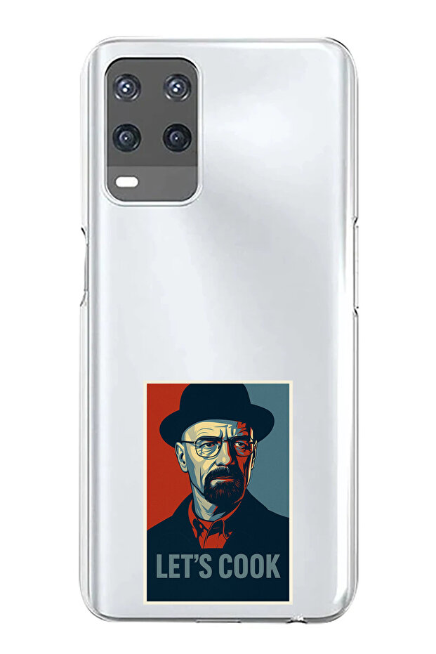 حافظة سيليكون متوافقة مع هاتف OPPO A54 Lets Cook Banner مطبوع - 1