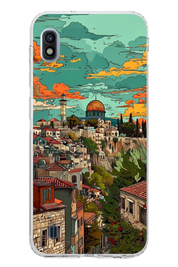 Samsung Galaxy A10 Compatible Free Palestine and Dome of the Rock Printed Silicone Case