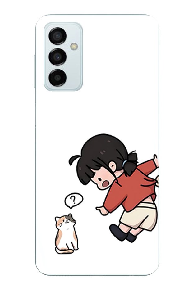 Samsung Galaxy M14 Compatible Forced to Pull Apart Lover - Couple Combination Printed Silicone Case
