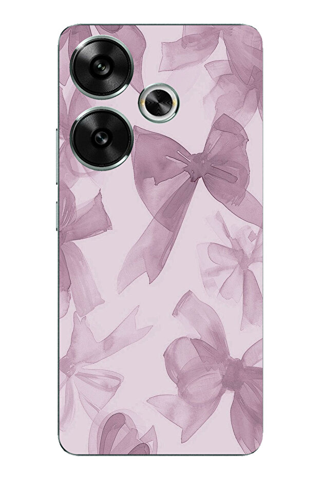 حافظة سيليكون متوافقة مع POCO F6 باللون البنفسجي مطبوع - 1