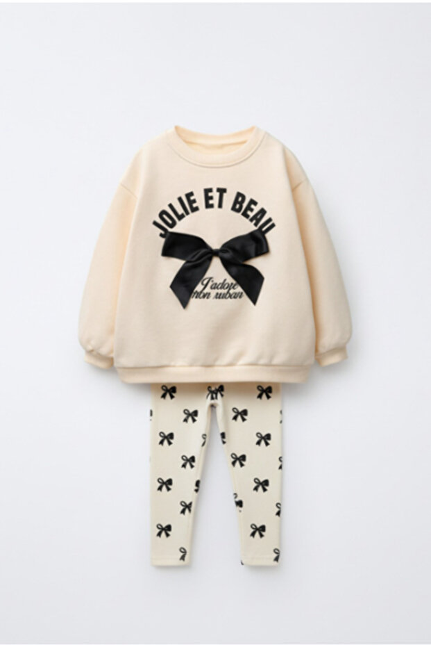 Girl's bow-tie leggings set luc-1003