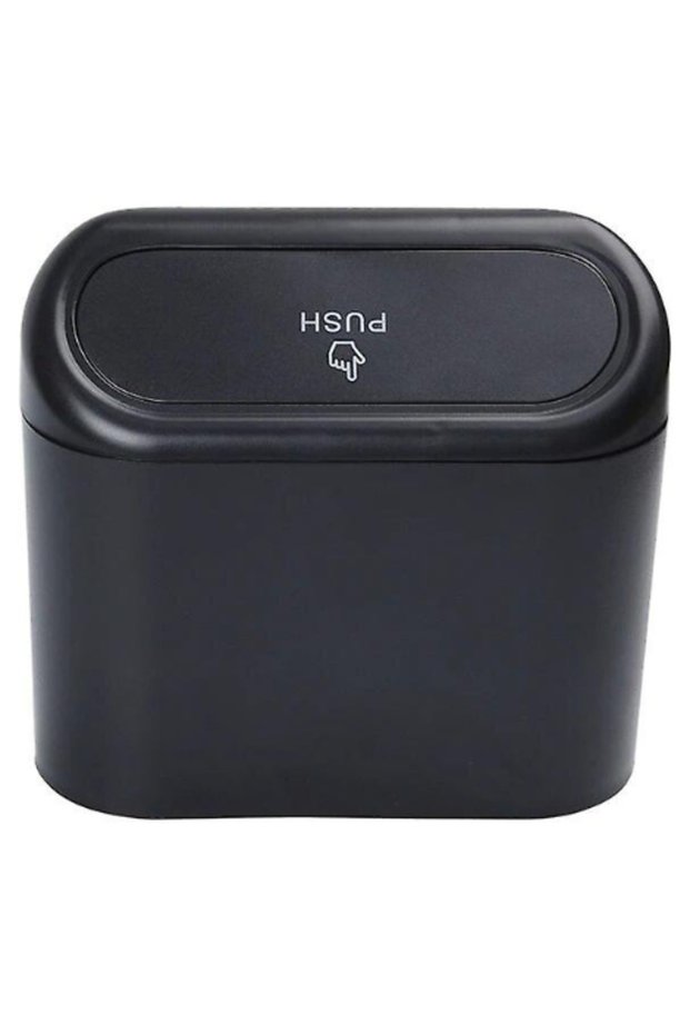 Portable In-Car Trash Can with Lid, Black