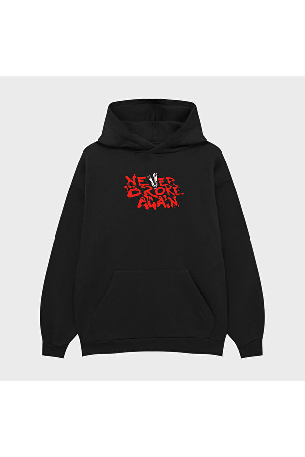 Unisex Vlone New Skull Printed 3 Thread Ş Fleece-Lined Hoodie Sweatshirt