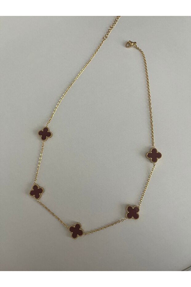 Çift Taraflı Yonca Model Kolye - 2