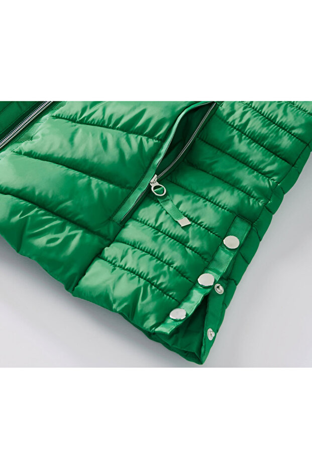 Kadın Kapitone Ceket, Yeşil - 7