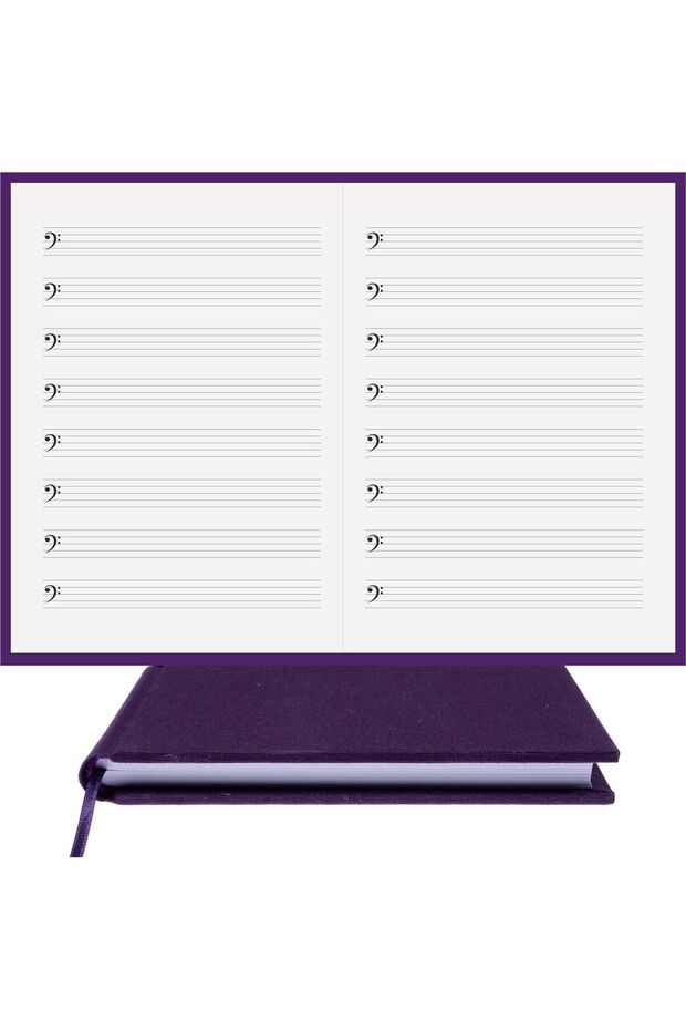 Music Notebook (F Key) 100% Handmade, Hand-Sewn, 2026 Special Collection, Viscose Fabric – A/5
