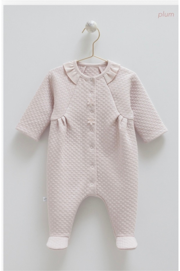 Quilted Baby Girl Romper