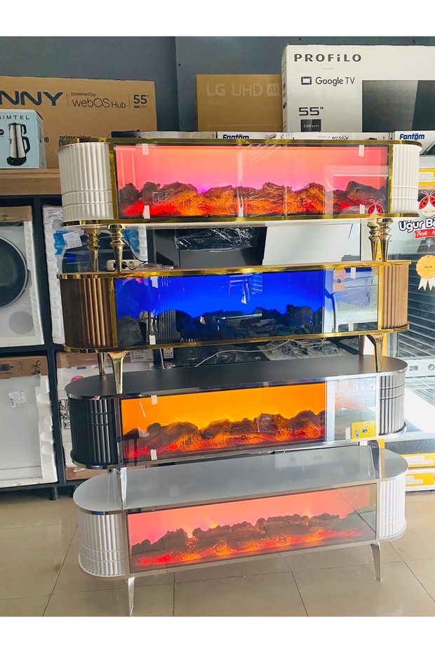 Tv ünitesi şömineli - 2