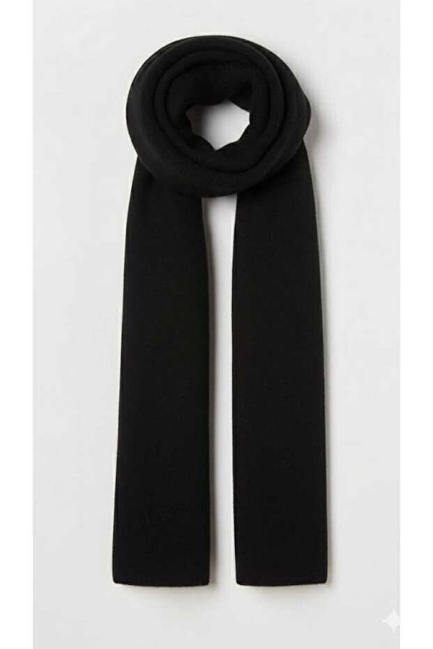 Puffy Polar Black Soft Textured New Year Christmas Gift Women's Scarf Shawl Shoulder Wrap 40X 170 cm