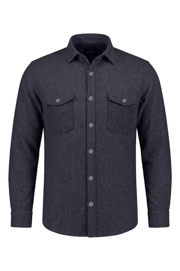 Winter Large Size Double Pocket Cotton Knitted Shirt (Loose Comfortable Fit)