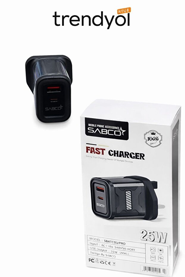 Dual USB Fast Charger Adapter 20W | Type-C + USB-A | PD & QC Fast Charging | Universal Wall Charger