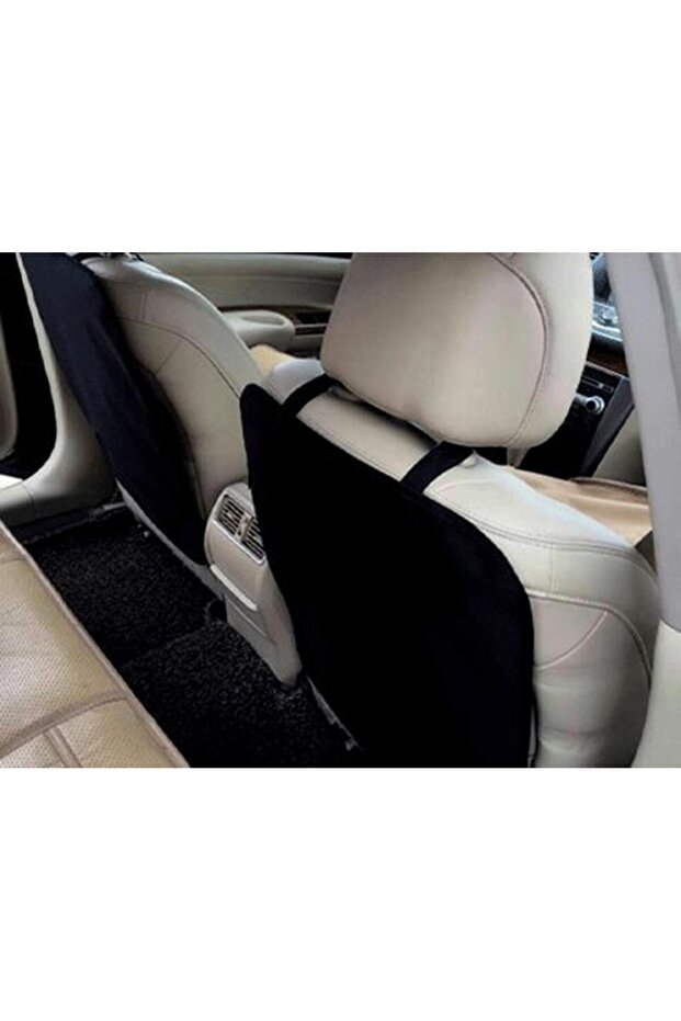 حقيبة حماية لظهر مقعد السيارة مكونة من قطعتين باللون الأسود - 2