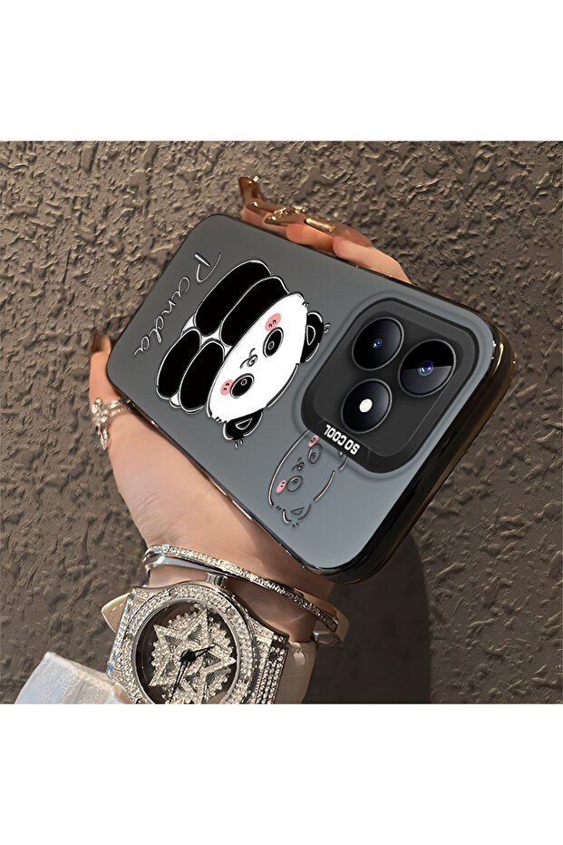 غطاء سيليكون متوافق مع هاتف Realme Note 50 بنمط الباندا اللطيف، حافظة مقاومة للصدمات - 3