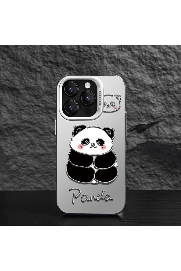 غطاء سيليكون متوافق مع آيفون 16 بنمط الباندا اللطيف، حافظة مقاومة للصدمات - 6