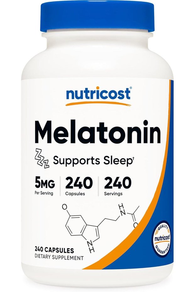 Melatonin 5mg Per Serving, 240 Capsules, Gluten-Free & GMO-Free
