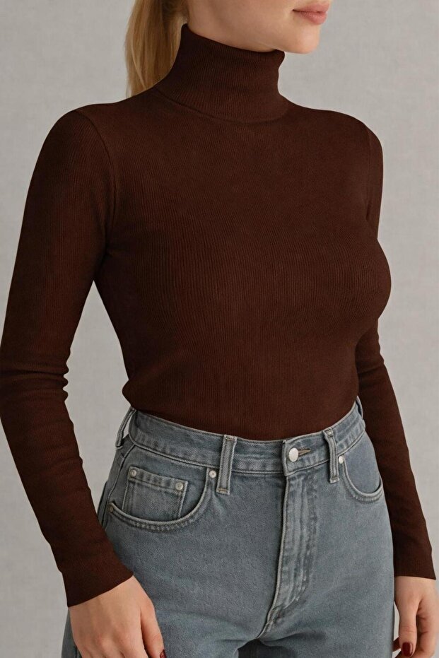 Unisex Premium Cotton Turtleneck Camisole Hooded Slimfit High Neck Sweater