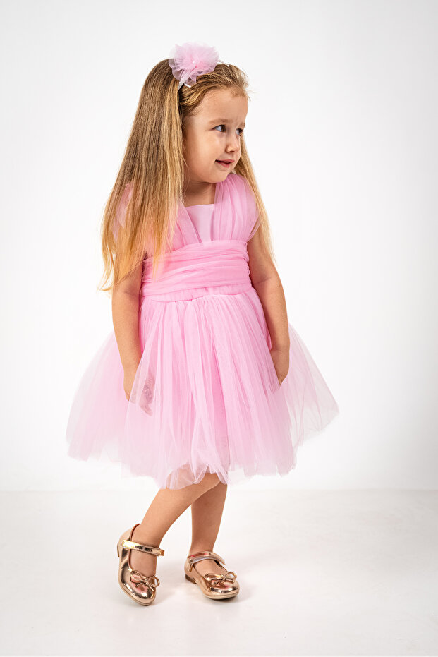 KARE TÜLLÜ TÜTÜ ELBİSE - 1