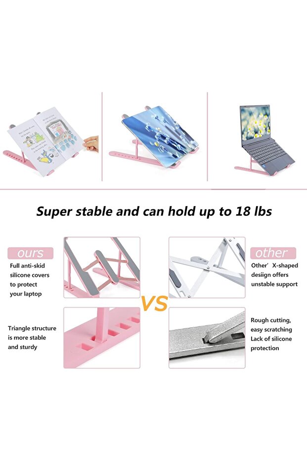 7-Level Adjustable Plastic Laptop Stand - 2