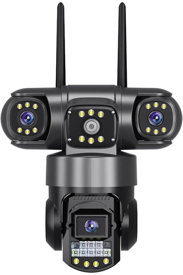 V380 Pro 4K UHD WiFi Security Camera - Triple Lens 360° PTZ Outdoor Waterproof AI Night Vision
