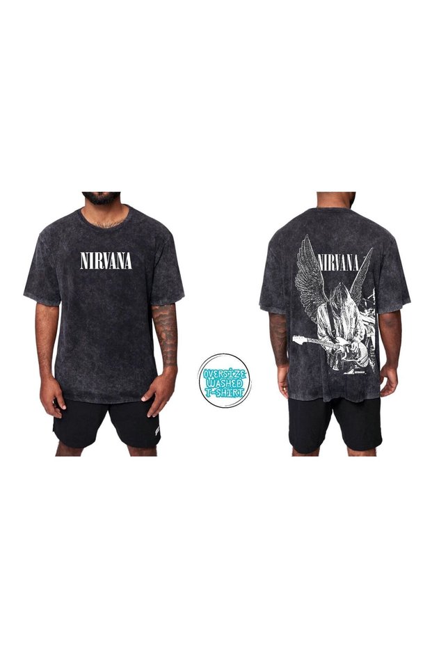 Nirvana Washed over Size T-Shirt