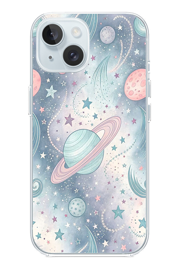 حافظة سيليكون ناعمة ملونة متوافقة مع هاتف iPhone 15 مطبوع - 1