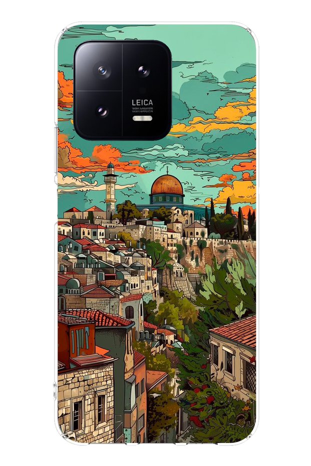 Xiaomi Mi 13 Compatible Free Palestine and Dome of the Rock Printed Silicone Case