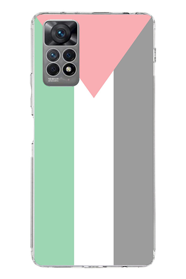 حافظة سيليكون متوافقة مع هاتف Redmi Note 12 PRO 4G بعلم فلسطين مطبوع - 1