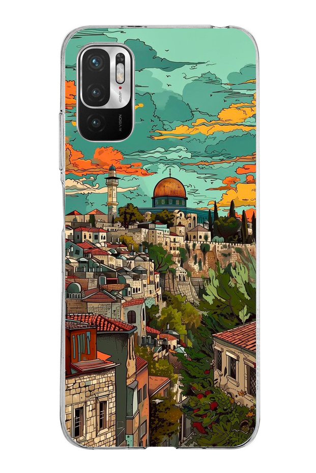 Redmi Note 10 5g Compatible Free Palestine and Dome of the Rock Printed Silicone Case