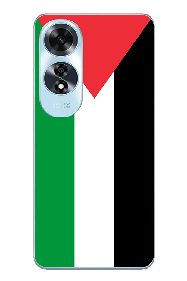 حافظة سيليكون متوافقة مع علم فلسطين مطبوع لهاتف اوبو A60 - 1