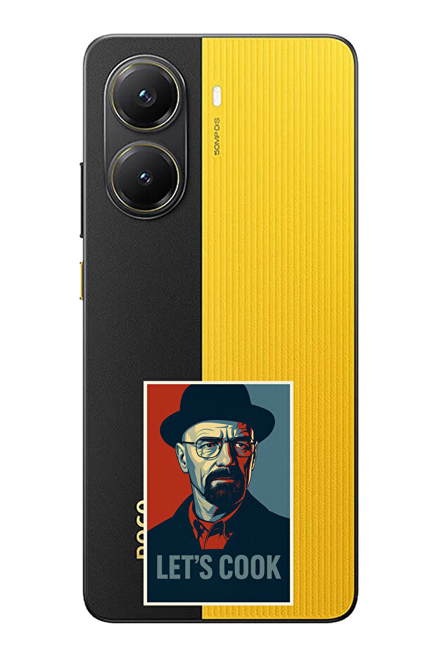 حافظة سيليكون متوافقة مع POCO X7 PRO Lets Cook Banner مطبوع - 1