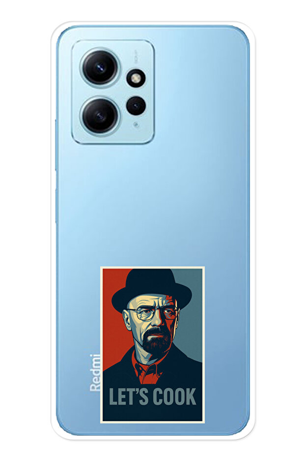 حافظة سيليكون متوافقة مع هاتف Redmi Note 12 4G Lets Cook Banner مطبوع - 1