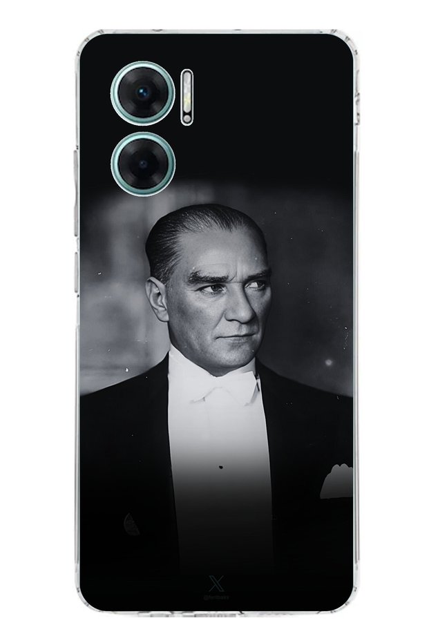 أناقة ورقيمة متوافقة مع هاتف Redmi Note 11E: حافظة سيليكون مطبوع من طراز أتاتورك سموكن