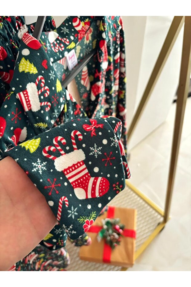 طقم بيجامة بأزرار أمامية من ميدنايت جلو - 6