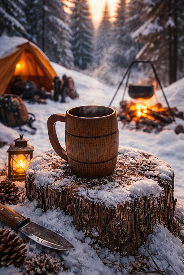 Camping and Mountaineering Cup – Warm Outdoor Cup | Kuksa Style Thermal Mug