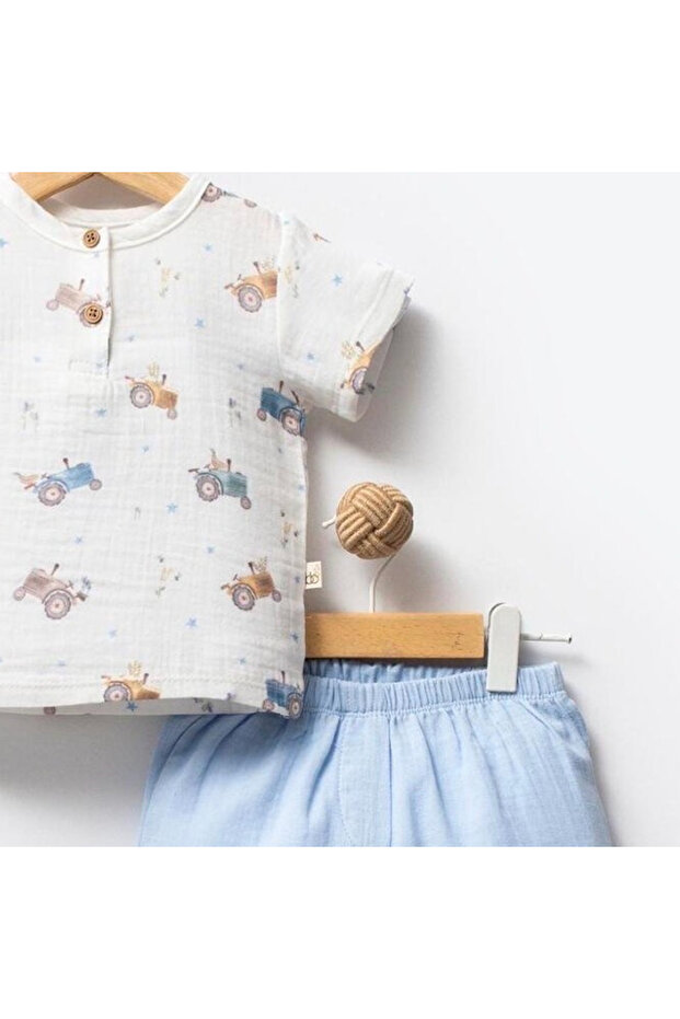 مجموعة السراويل القصيرة بنمط جرار الموسلين - 2