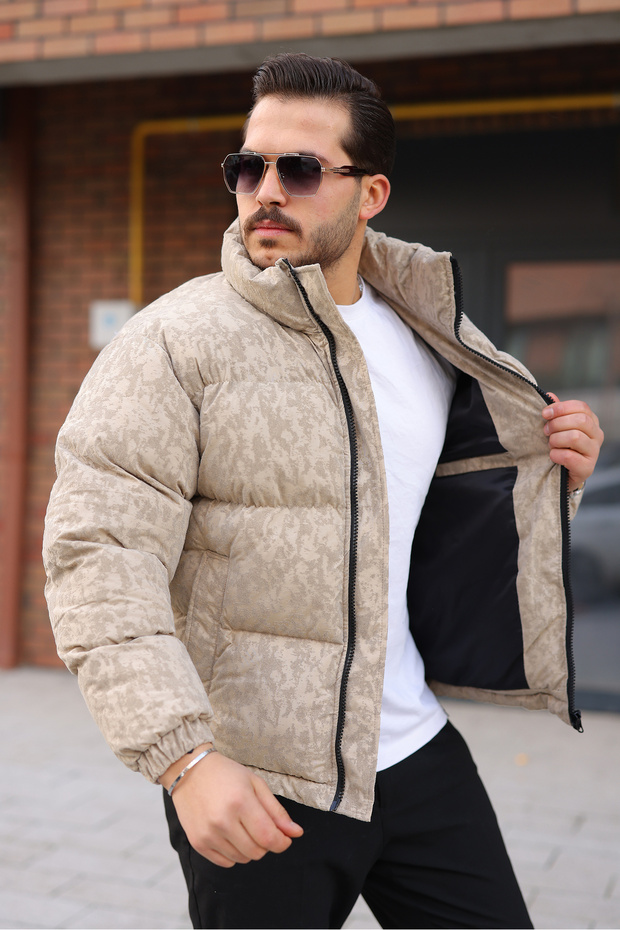 Men's Patterned Winter Inflatable Coat - 2