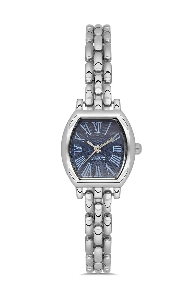 Women's Steel Minimal Navy Blue Dial Wristwatch Tctsn000802S0389