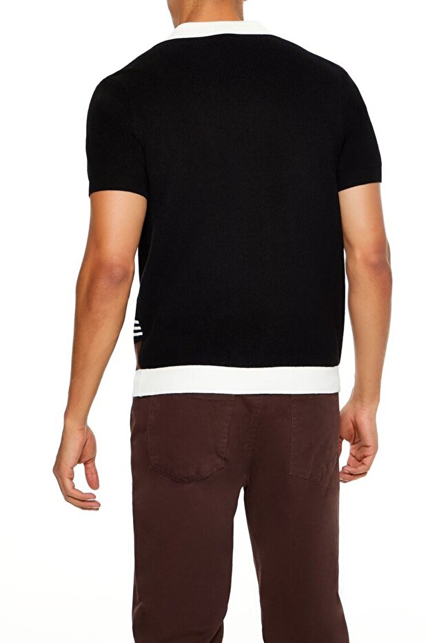 Renk Bloklu Triko Gömle - 3