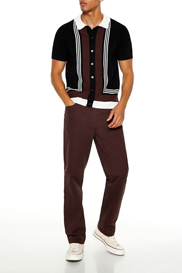 Renk Bloklu Triko Gömle - 4