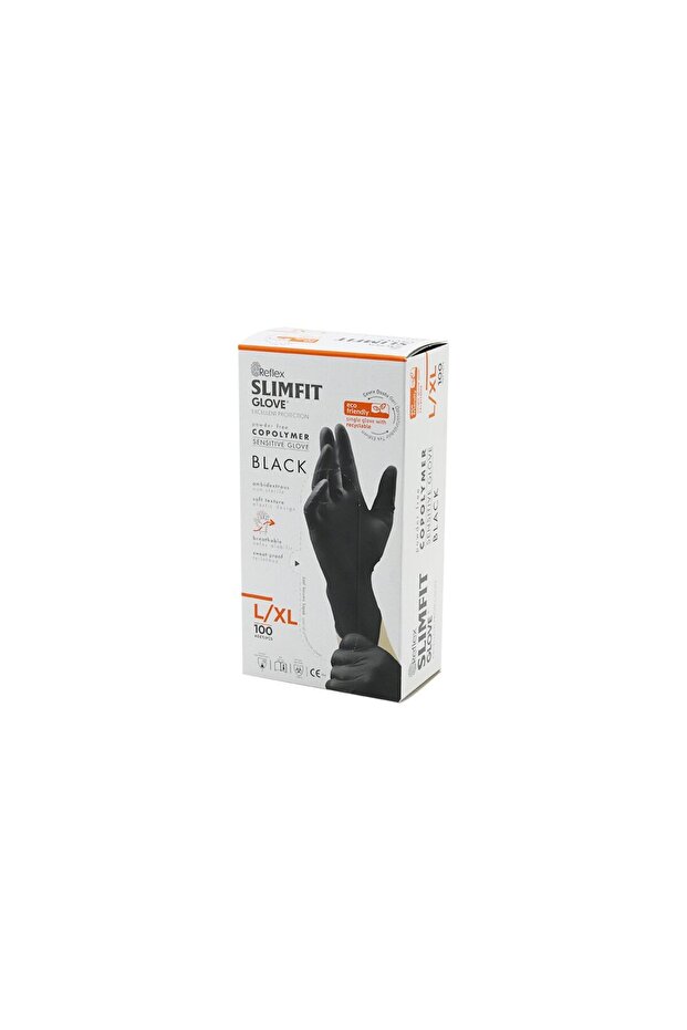 قفازات سليمفيت كود-031 مقاس L-XL سوداء 100 قطعة - منتج متعدد الأغراض للاستخدام العملي والمتين