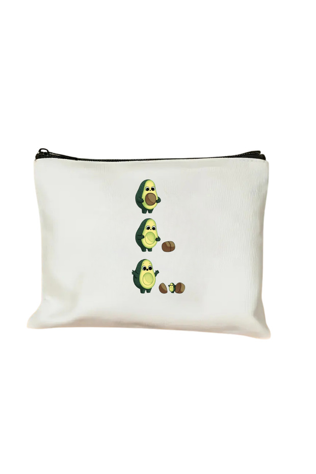 Avocado Canvas Makeup Bag