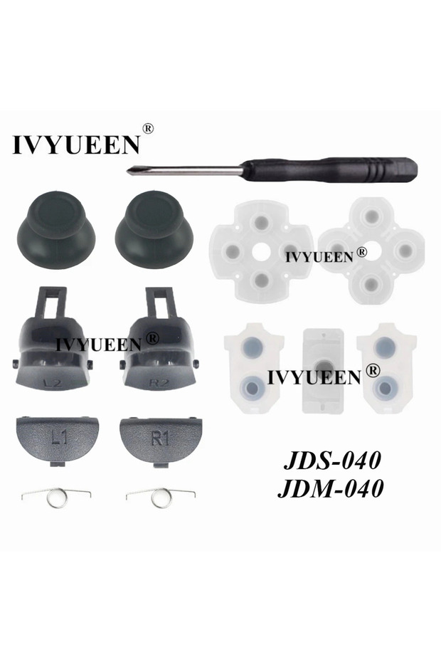 JDS JDM 040 IVYUEEN R2 L2 L1 R1 Trigger Buttons Mod Kit for PlayStation 4 PS4 Pro Slim Controller An