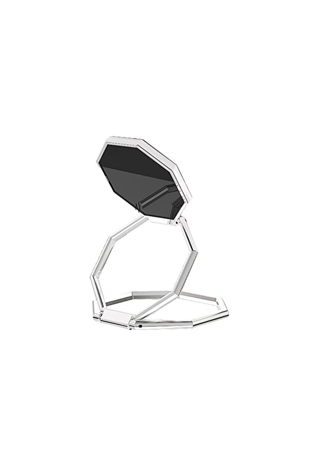 Silver 360 Rotation Phone Ring Holder Metal Finger Kickstand Rotation Magnetic Foldable Desktop Stan