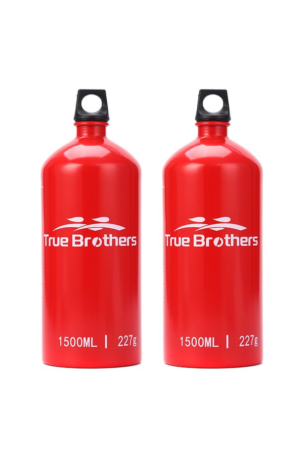 2pcs 1.5L Aluminum Oil Fuel Bottle Alcohol Liquid Gas Oil Container for Camping Hiking Backpacking
