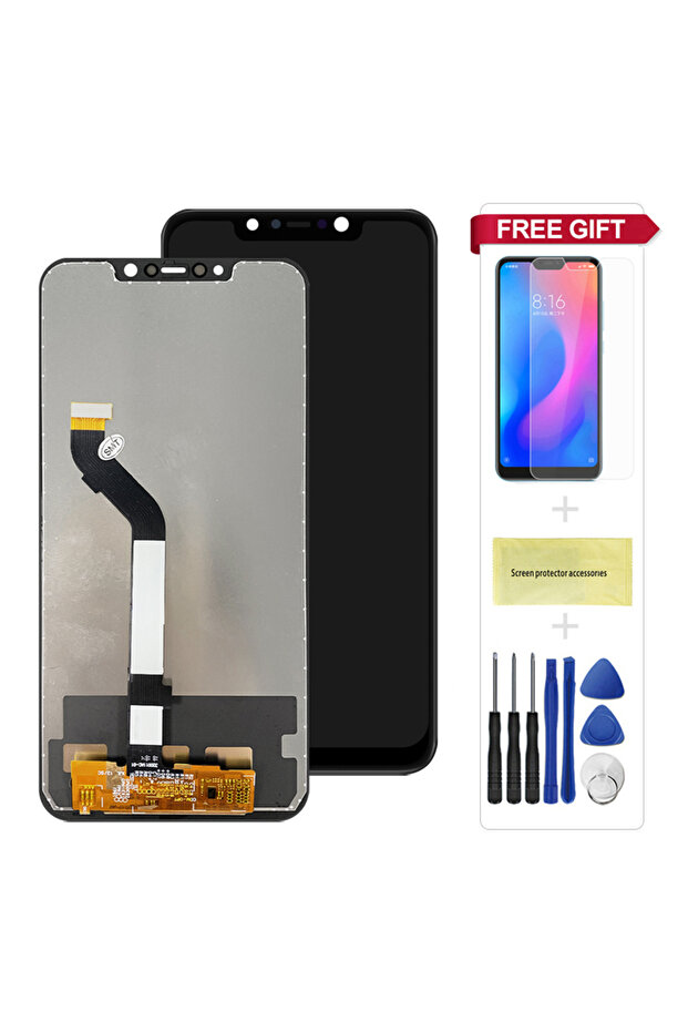 شاشة عرض LCD سوداء بدون إطار، مقاس 6.18 بوصة، بجودة AAA، مع إطار، متوافقة مع هاتف Pocophone F1.